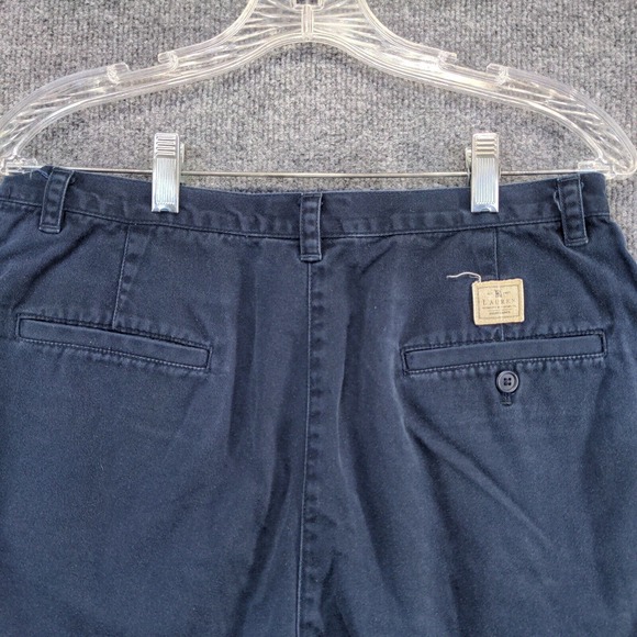 Lauren Ralph Lauren Women's Chino Shorts Blue Size 12 100% Cotton Slash Pockets - Picture 3 of 11